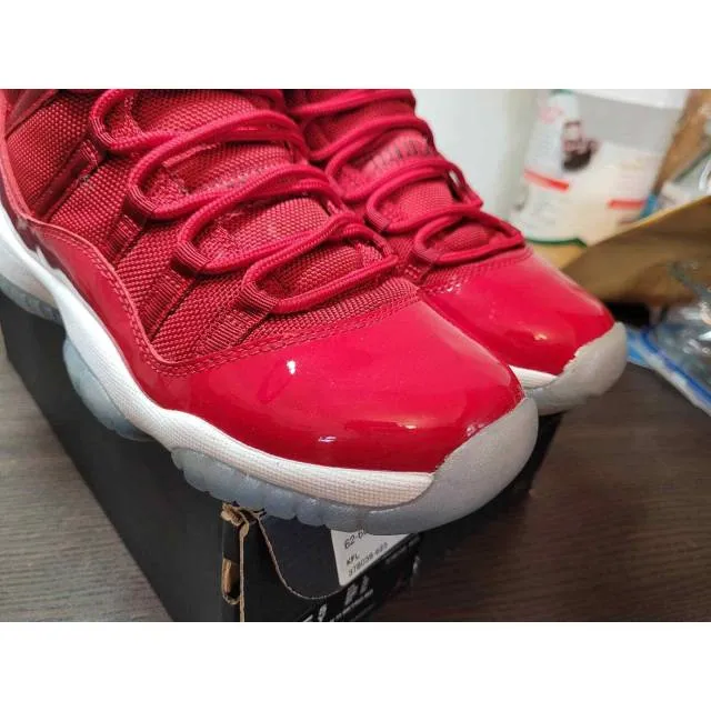 Nike Air Jordan 11 Retro Red Black White 378038-623 size 5.5
