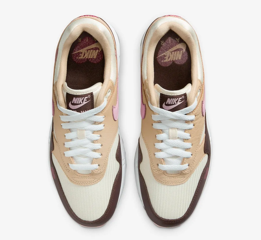 Nike Air Max 1 Valentines Day Sail Light Soft Pink Coconut Milk Varsity Red FZ4346-200