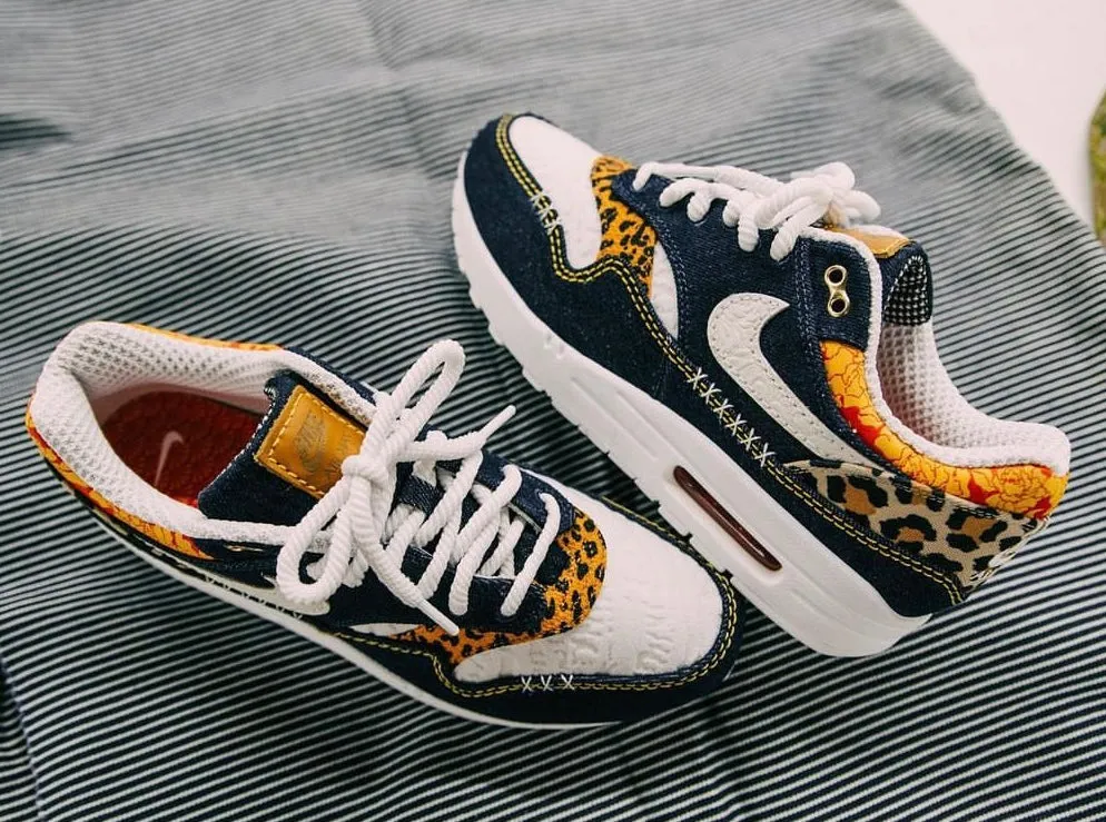 NIKE AIR MAX 1 WHITE DENIM YELLOW