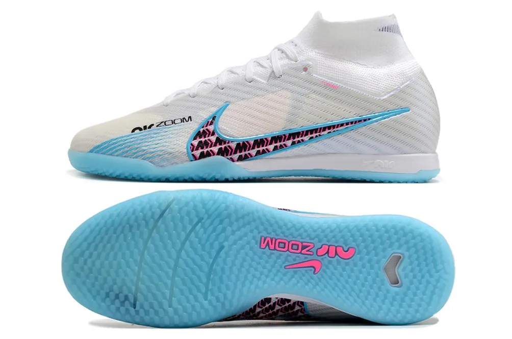 Nike Air Zoom Mercurial Superfly 9 Elite Indoor Blast Pack - White/Blue/Laser Pink