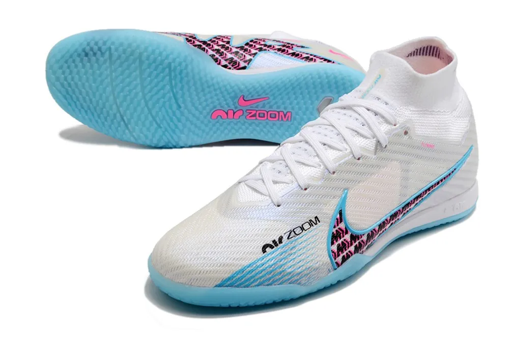 Nike Air Zoom Mercurial Superfly 9 Elite Indoor Blast Pack - White/Blue/Laser Pink