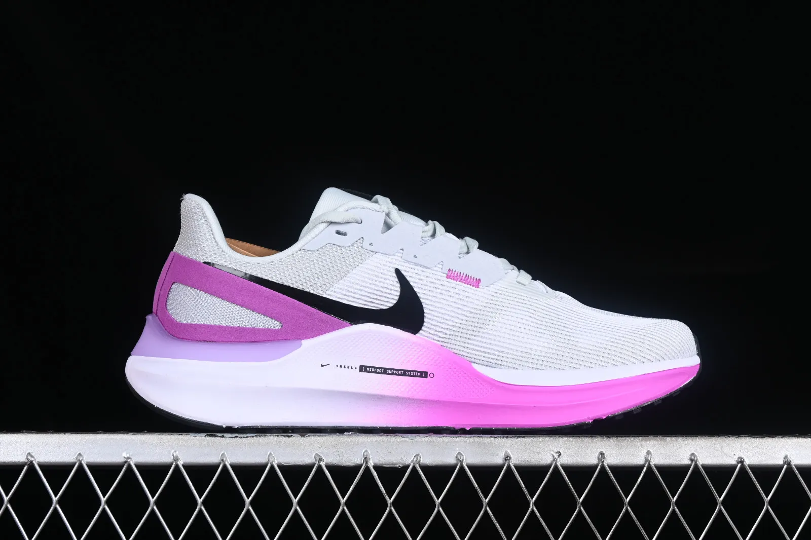 Nike Air Zoom Structure 25 White Pure Platinum Fuchsia Dream Black DJ7884-100