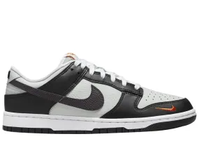 Nike Dunk Low Grey Black Orange Mini Swoosh