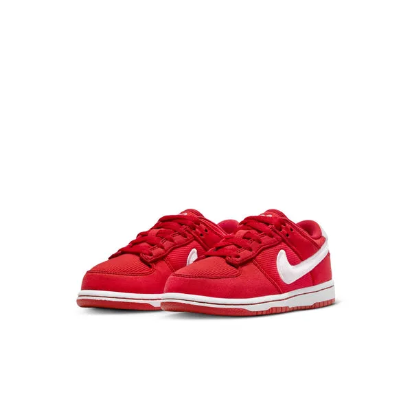 Nike Dunk Low (PS), FIRE RED/PINK FOAM -LT CRIMSON-WHITE