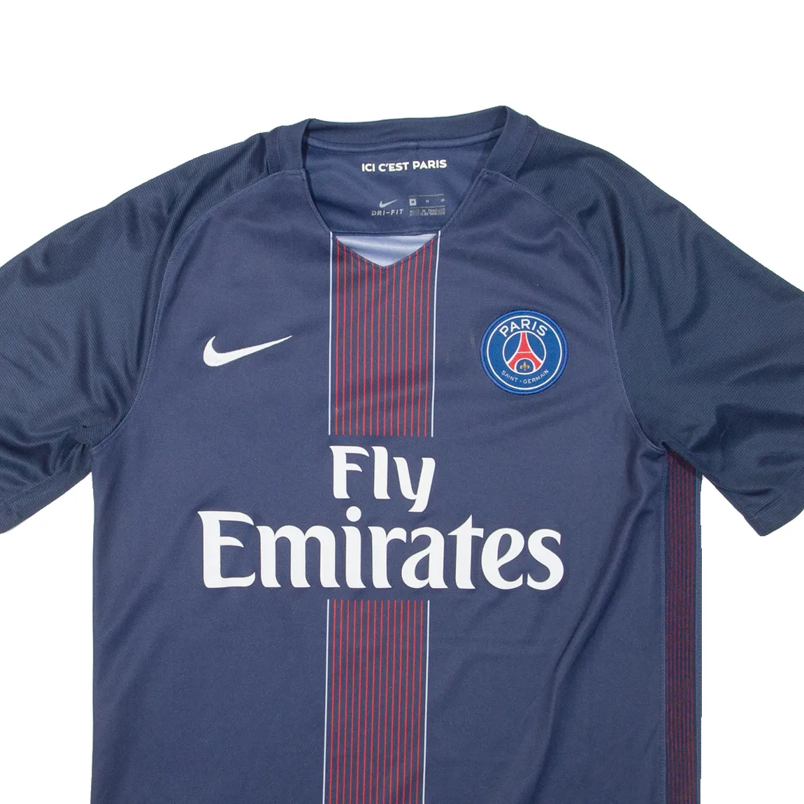 NIKE Paris Saint-Germain Mens Football Shirt Jersey Blue M