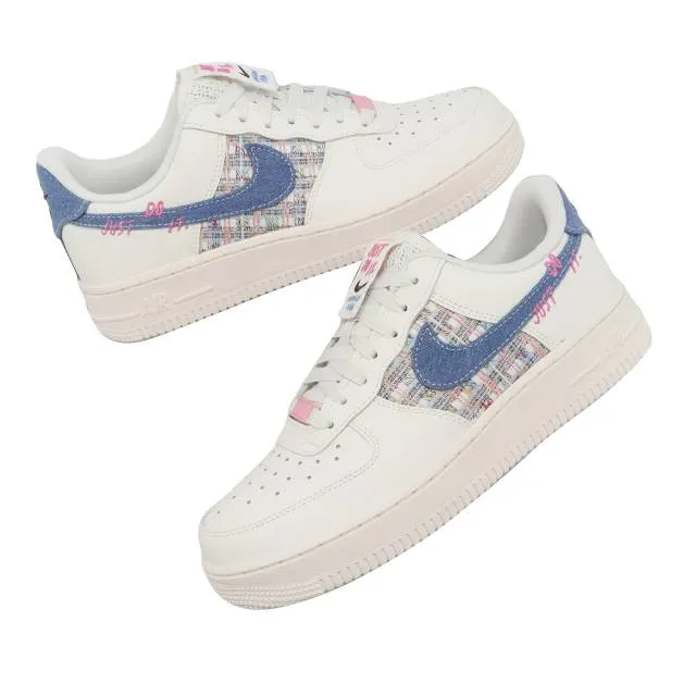 Nike wmns air force 1 07 lx denim swoosh boucle