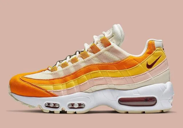 Nike wmns air max 95 pale ivory firewood orange