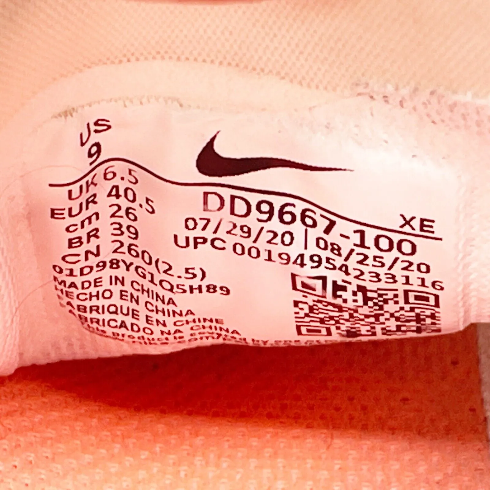 Nike Womens Air Zoom Pegasus 37 DD9667-100 White Running Shoes Sneakers Size 9
