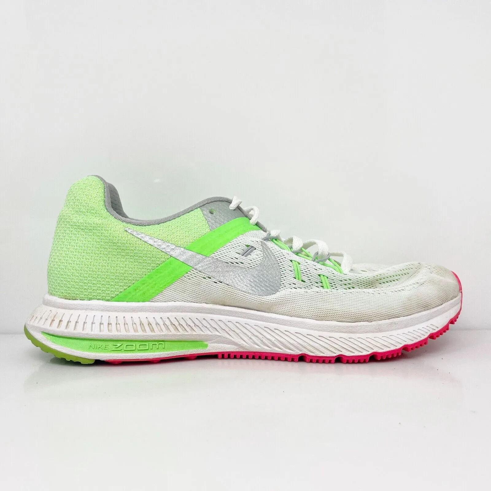 Nike Womens Air Zoom Winflo 2 807279-101 White Running Shoes Sneakers Size 7.5