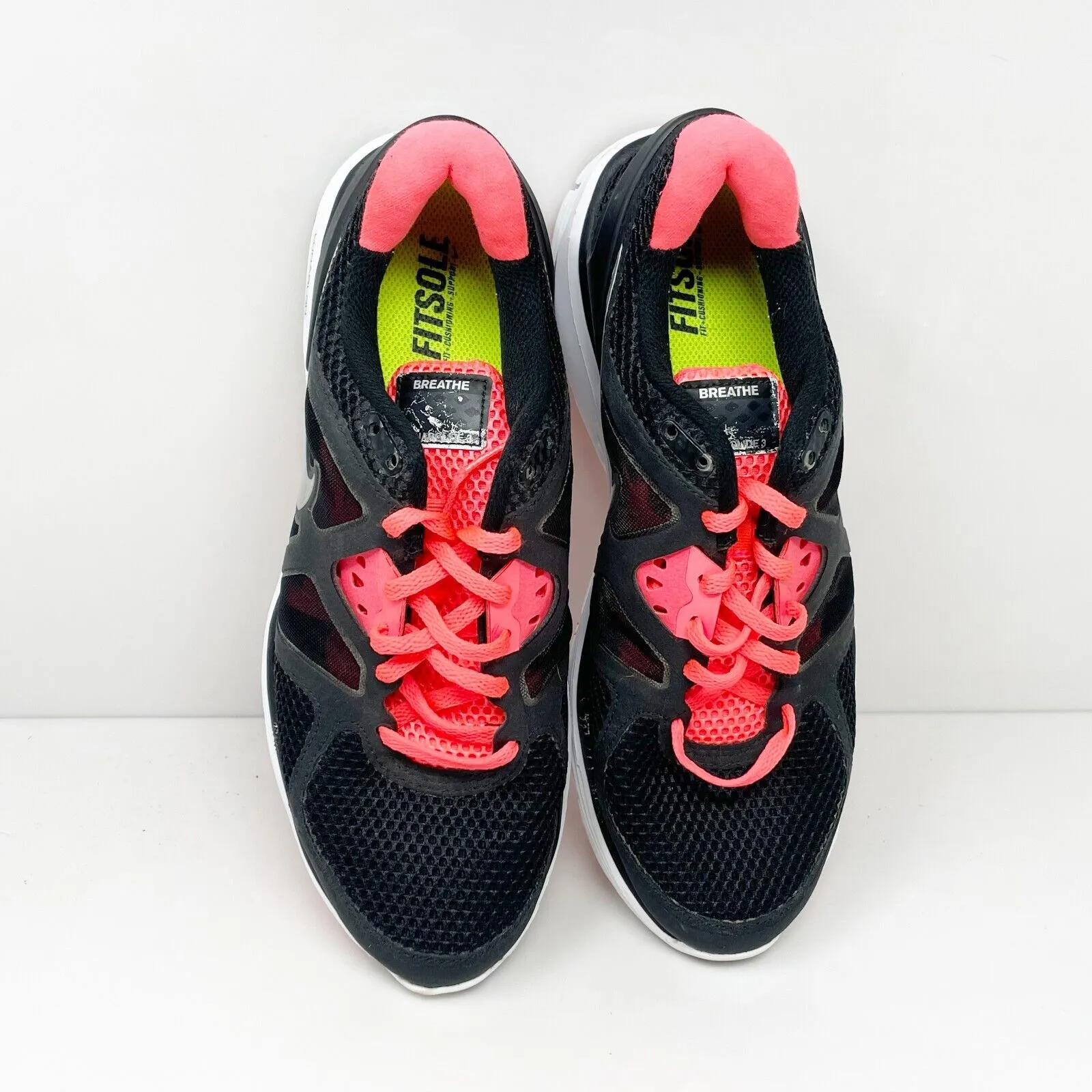 Nike Womens Lunarglide Plus 3 510802-006 Black Running Shoes Sneakers Size 10