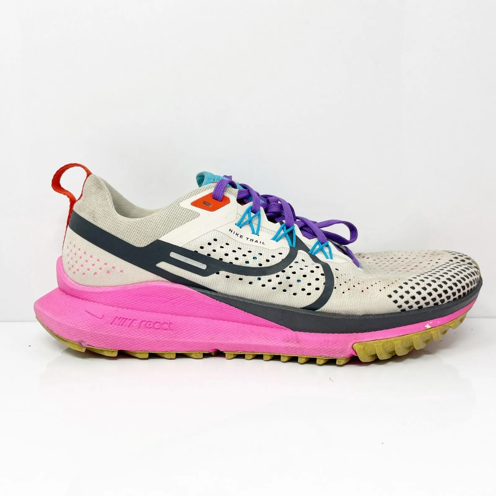 Nike Womens React Pegasus Trail 4 FD0876-100 Brown Running Shoes Sneakers Sz 10