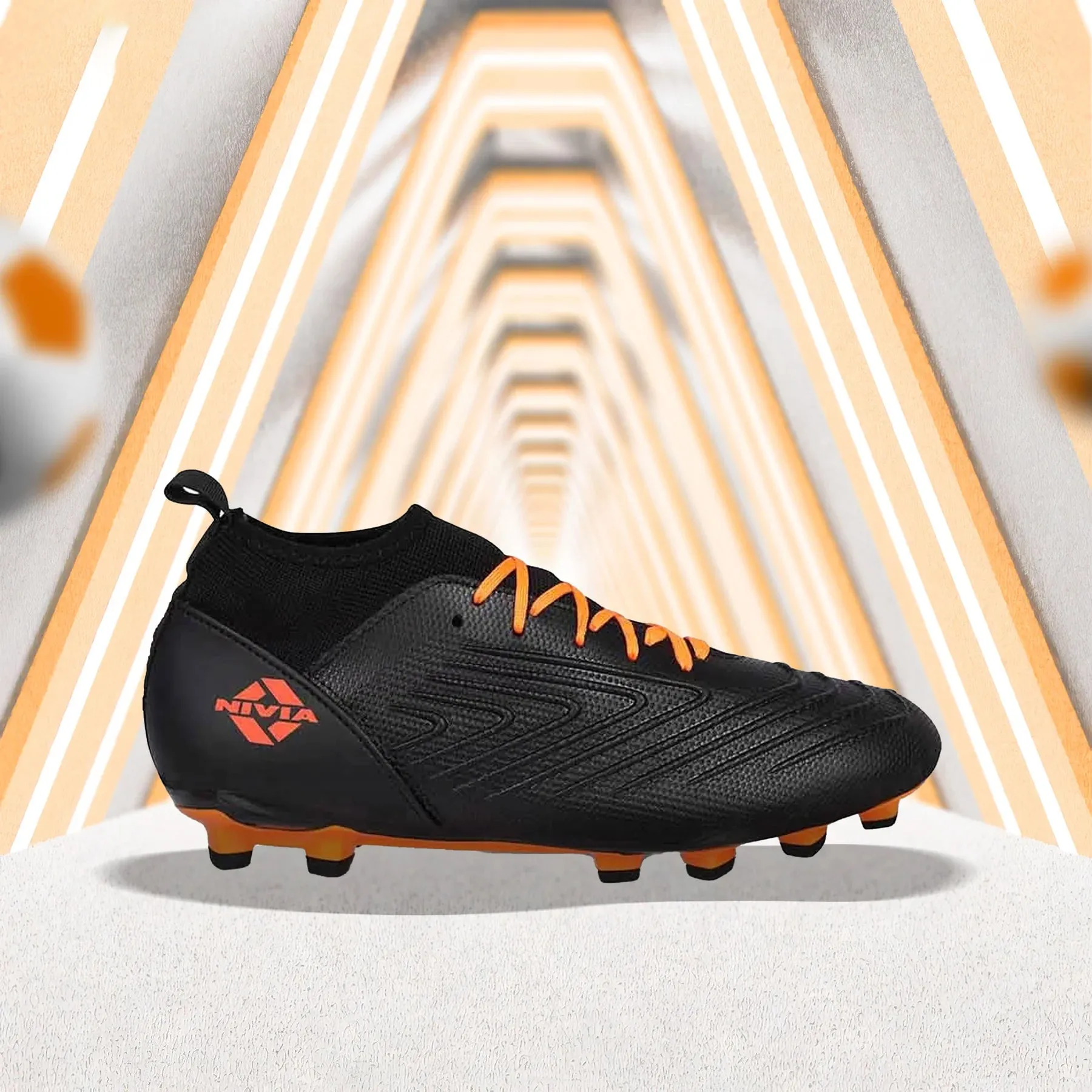 Nivia Crane 2.0 Football Stud - Black