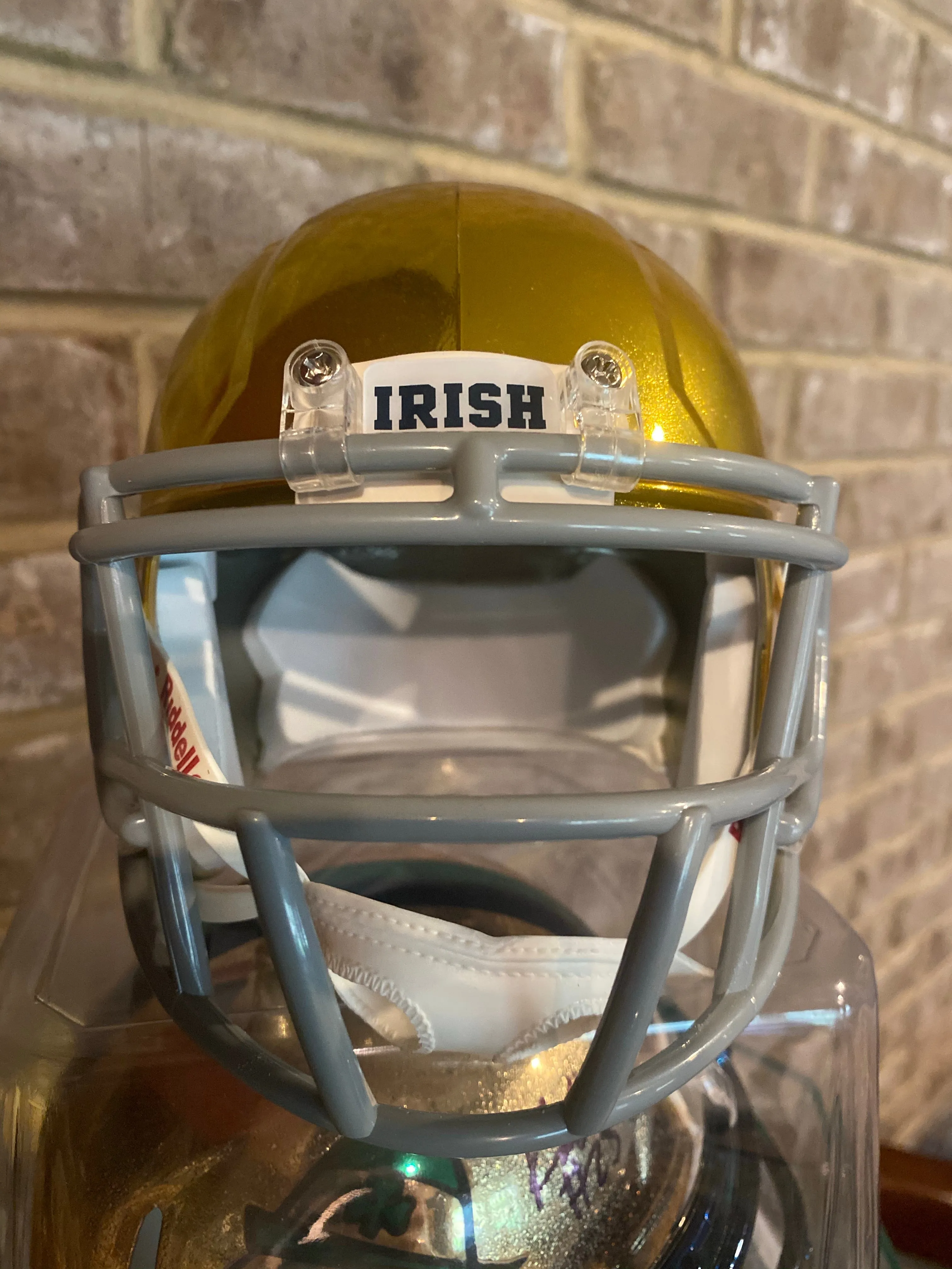 Notre Dame 2021 Shamrock Series Chicago HYDROFX Riddell Speed Mini Helmet