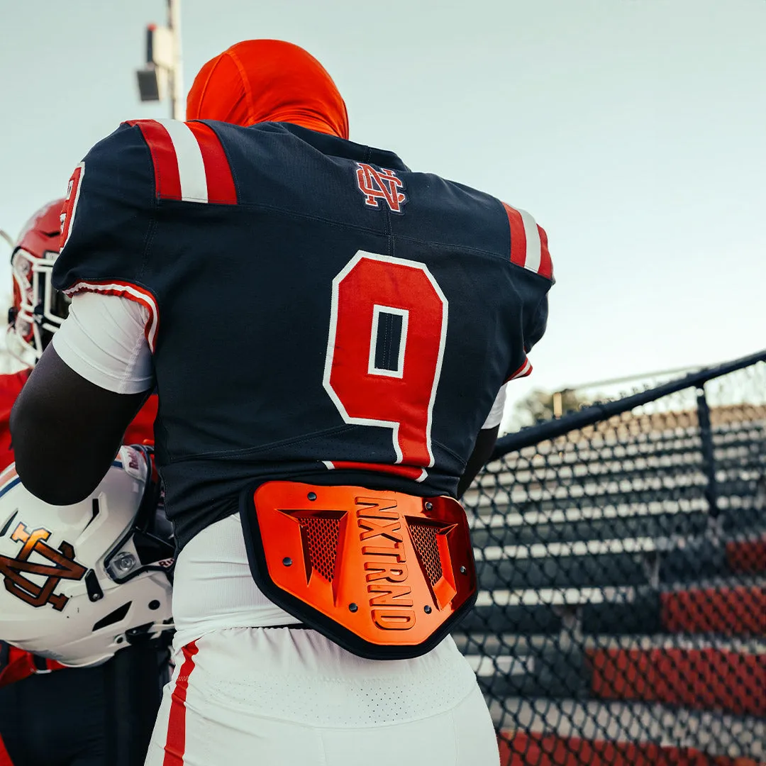 NXTRND B-PLATE Football Back Plate Chrome Orange