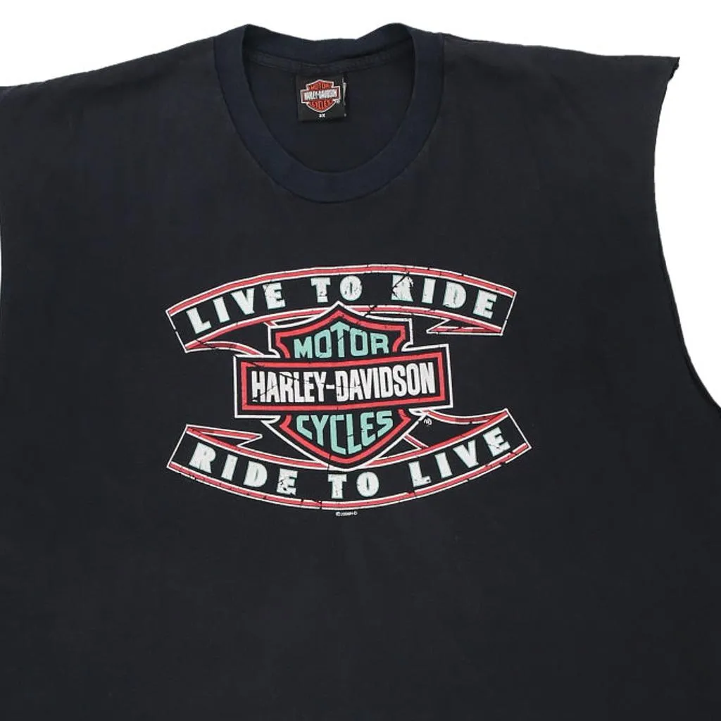 Oakland, CA Harley Davidson Graphic Vest - 3XL Black Cotton