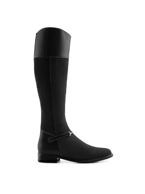Octavia black Flat Knee-high Boots        - Regular Fit
