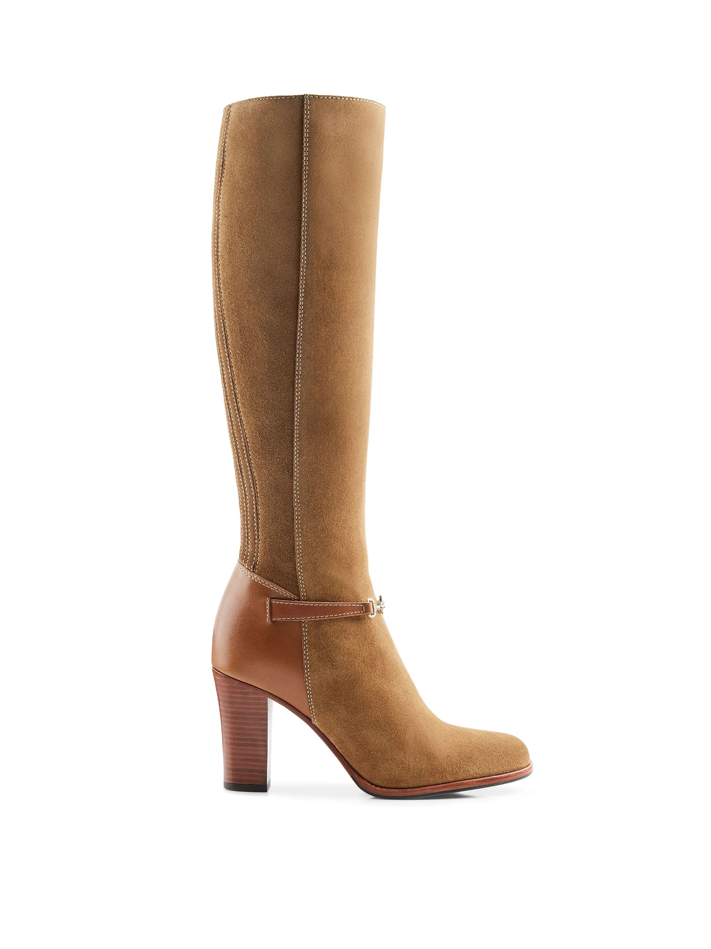 Octavia tan Heeled Knee-high Boots        - Regular Fit