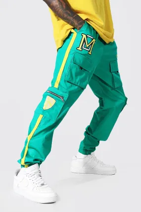 Ofcl Varsity Cargo Pants With Side Tape