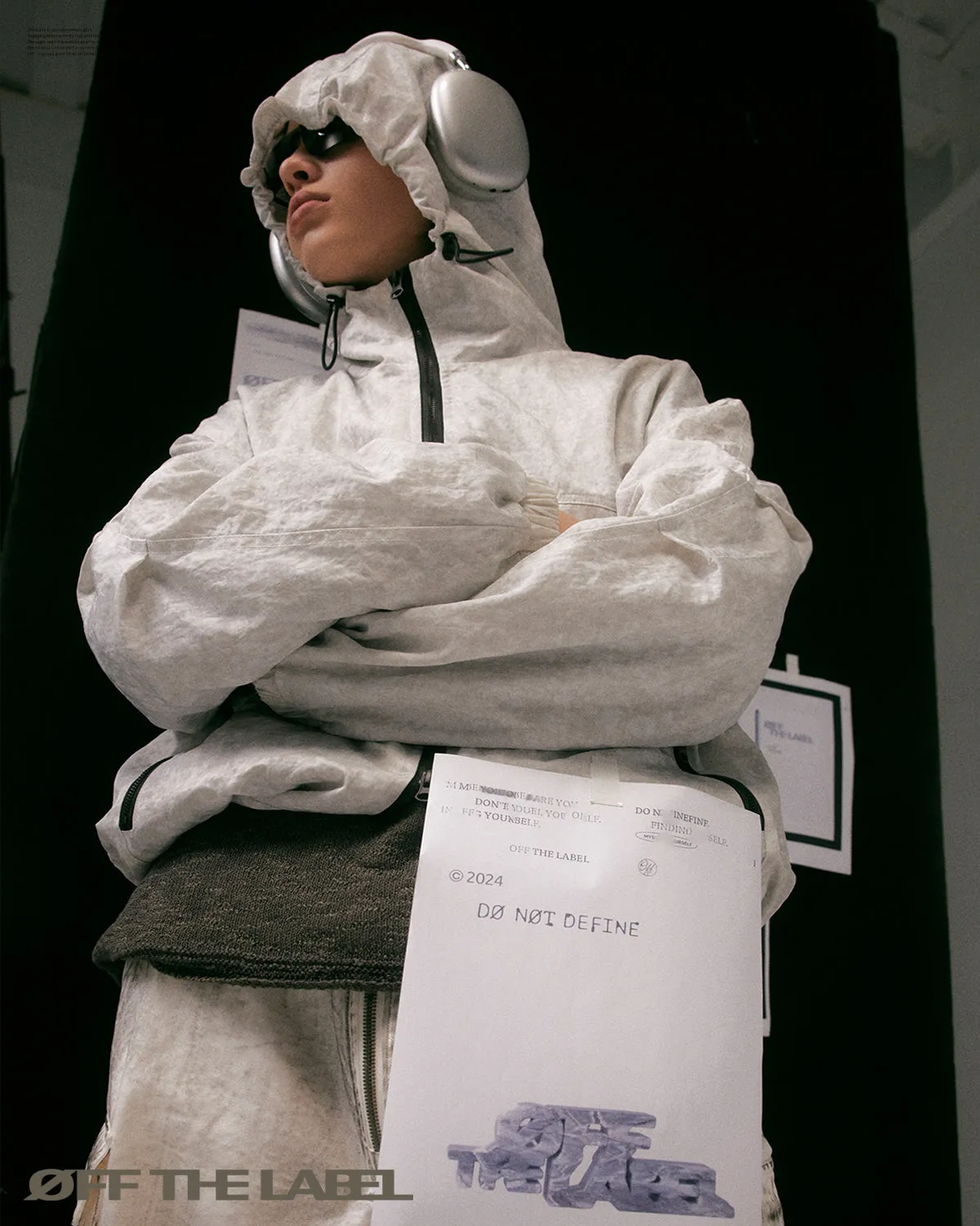 OFF THE LABEL Phantom Gradient Hooded Jacket Off White