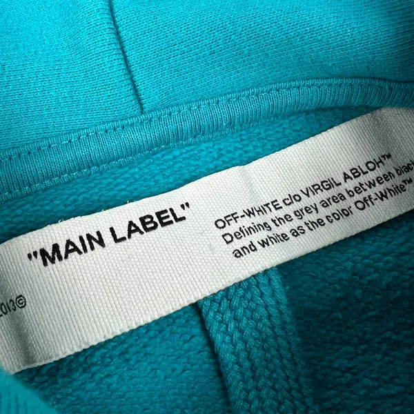 Off-White Spring Summer 20 Teal Hoodie 
