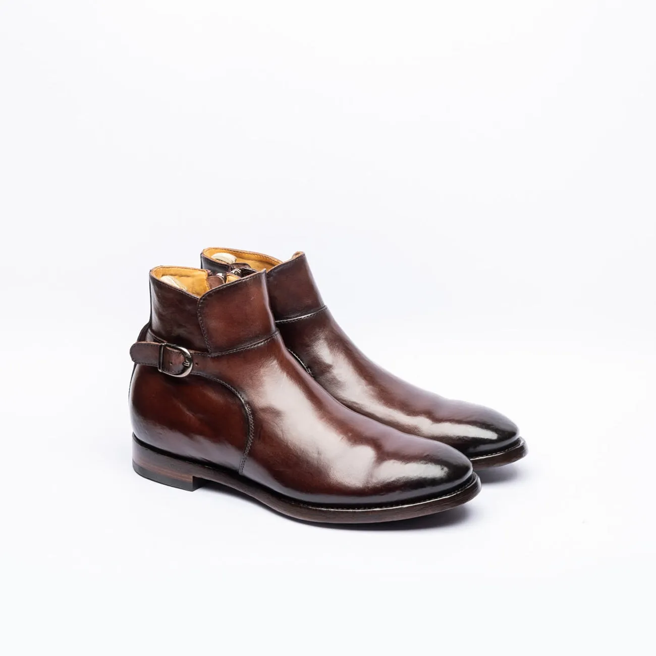 Officine Creative Officine Creative Providence 016 single buckle ankle boot in burgundy leather