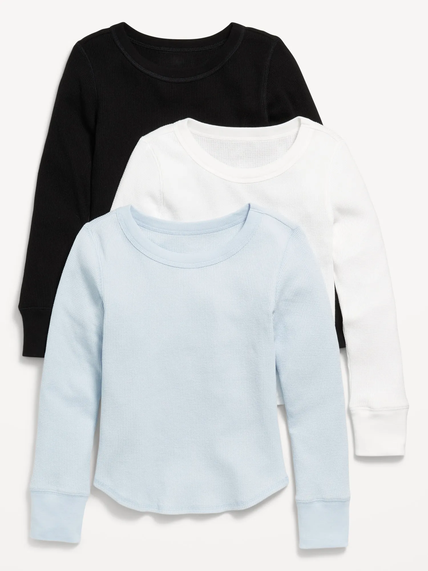 Old Navy Long-Sleeve Thermal-Knit T-Shirt 3-Pack for Girls