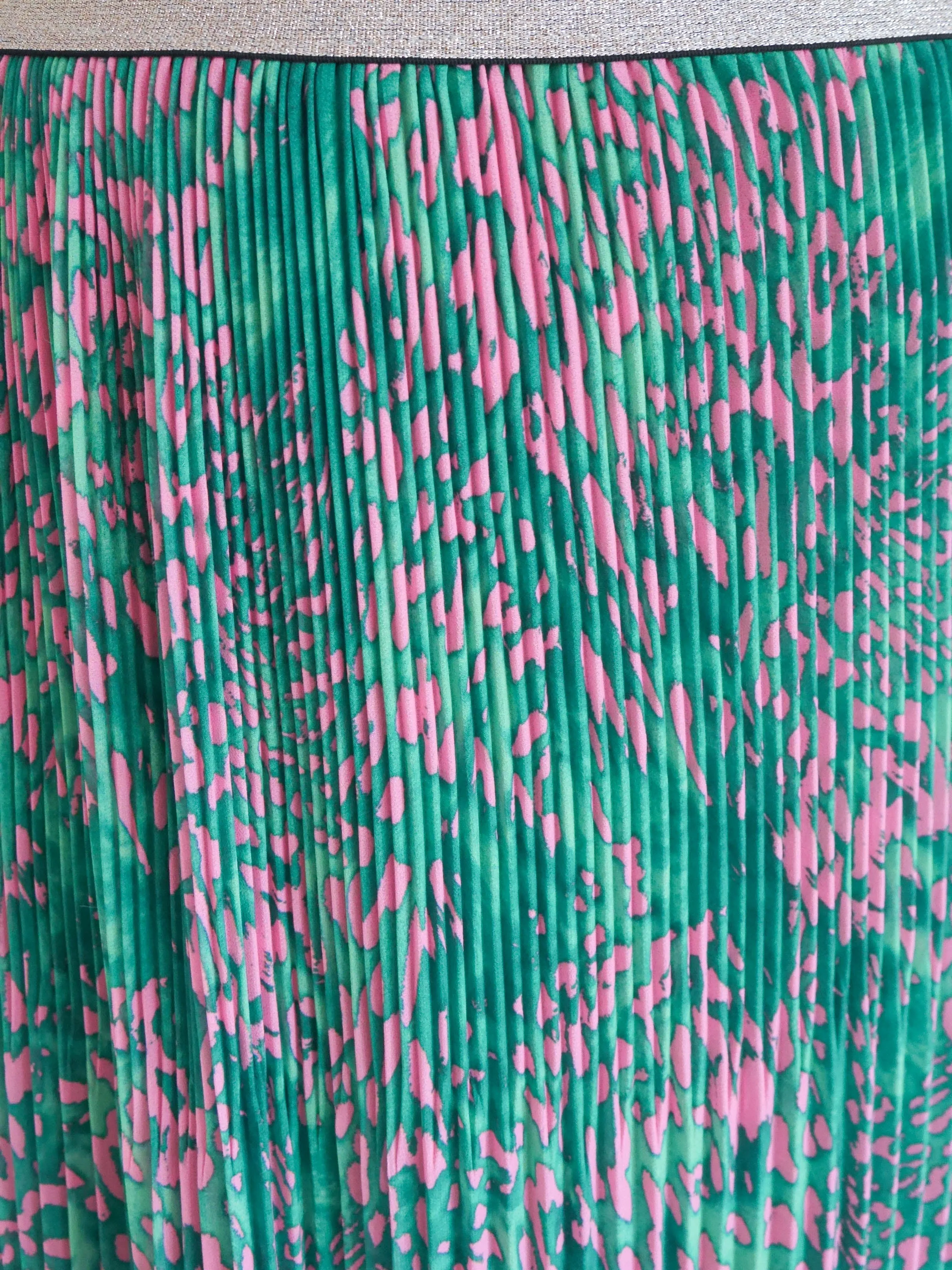 Olivia Skirt Emerald & Fuchsia