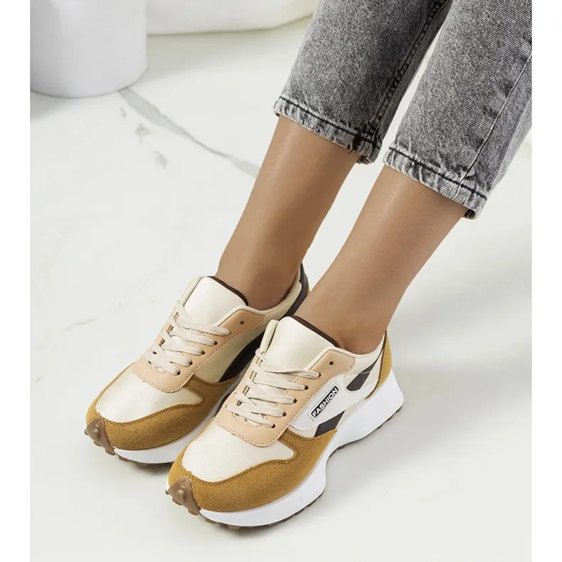 Onorato women's brown sneakers beige