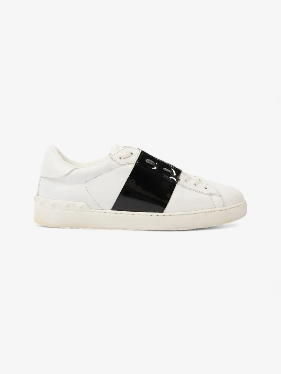Open Sneakers White / Black Leather EU 44 UK 10