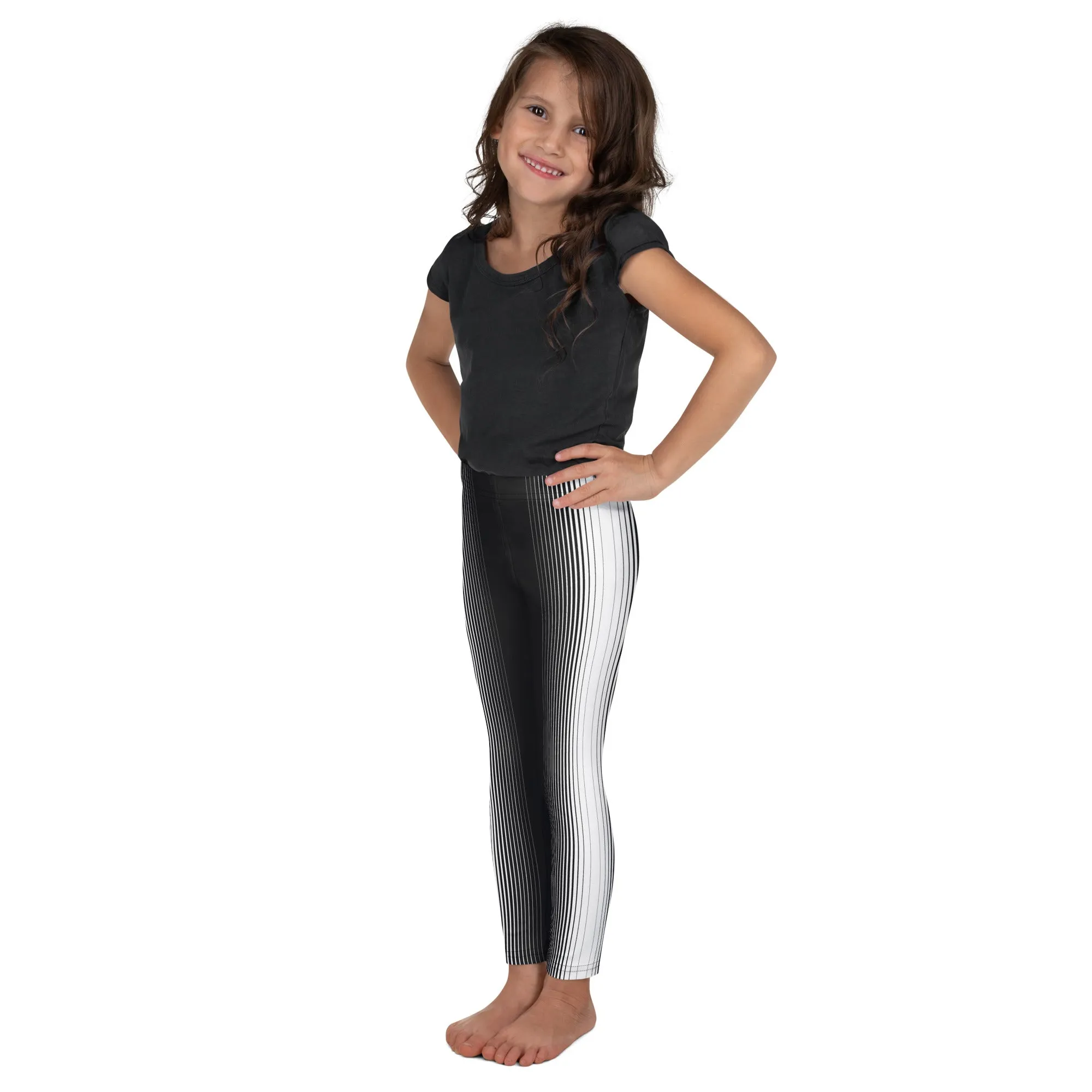 Optical Illusion Vertical Lines Kid's Leggings