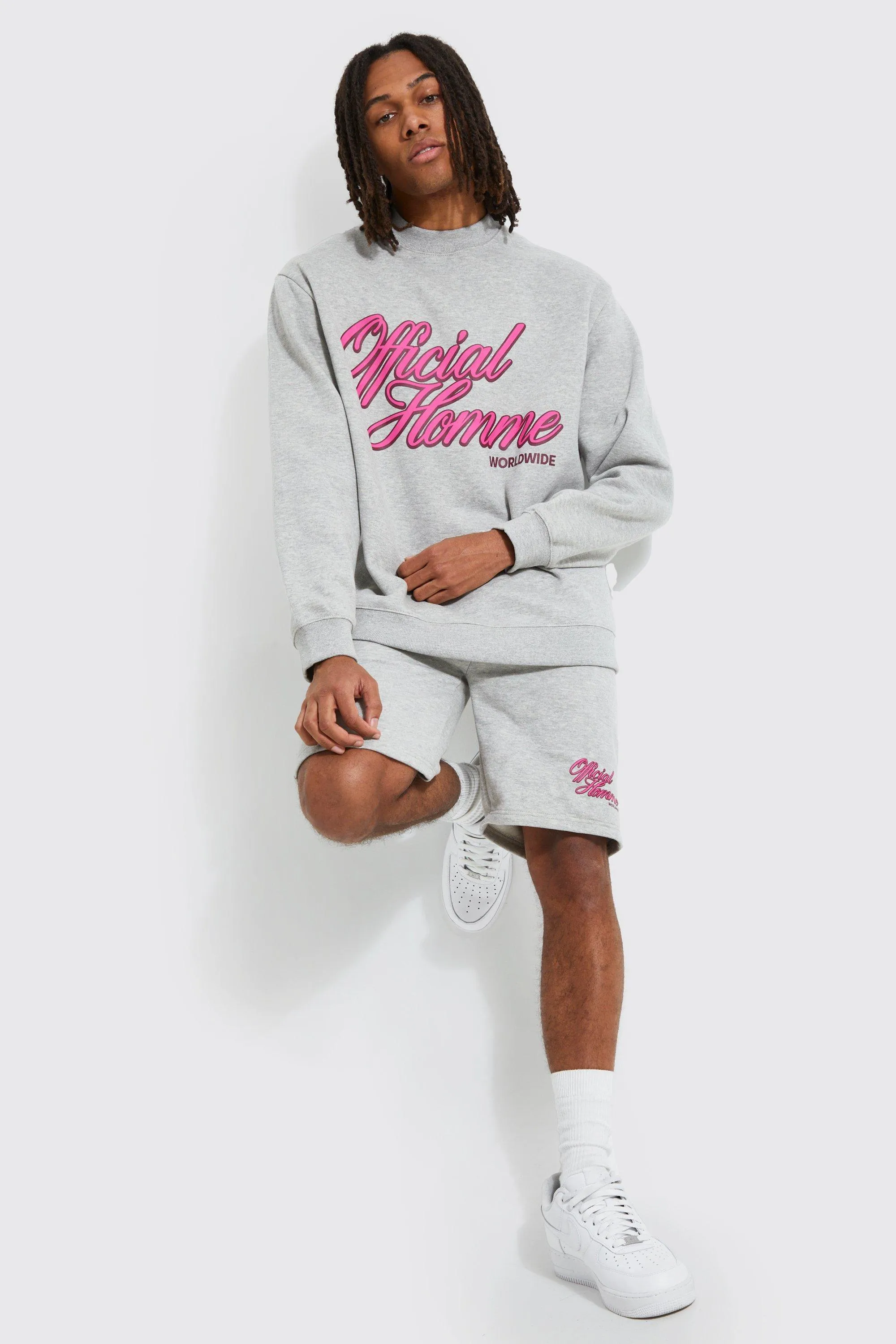 Oversized Homme Sweatshirt Short Tracksuit
