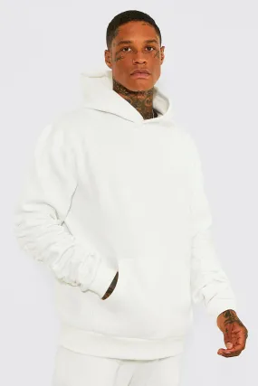 Oversized Official Man Ruched Sleeve Hoodie