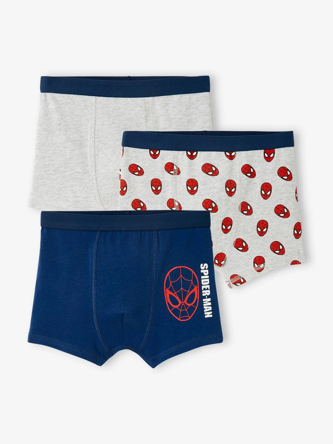 Pack of 3 Boxer Shorts, Spider-man by Marvel® - blue dark solid