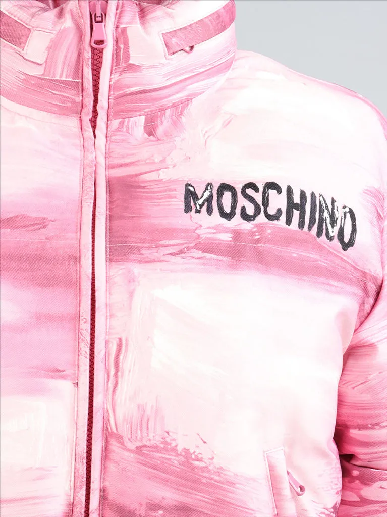Paint Print Puffer Jacket
