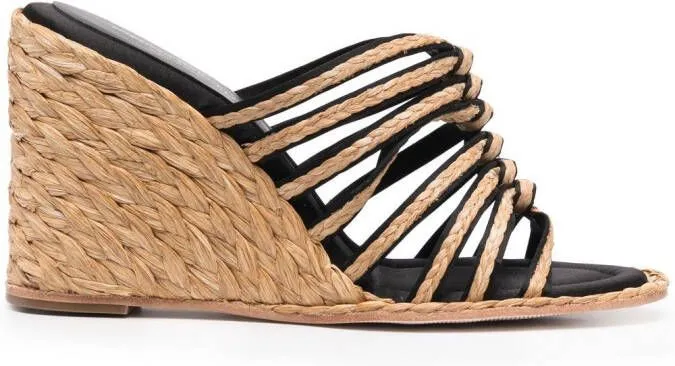 Paloma Barceló raffia open-toe sandals Neutrals