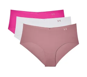 panties Under Armour Pure Stretch Hipster 3 Pack - Pink Elixir/Halo Gray - women´s