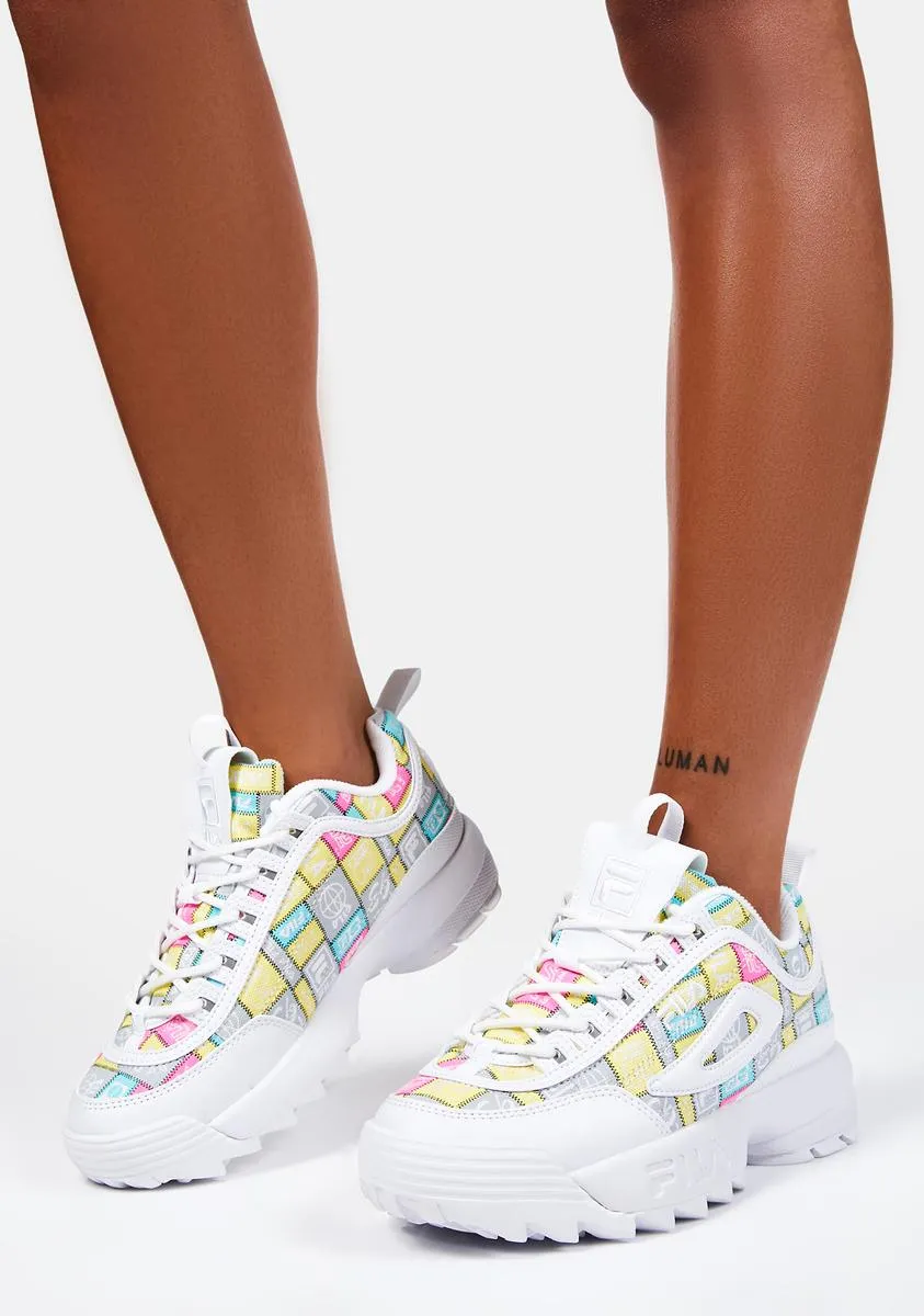 Pastel Disruptor II Patchwork Sneakers-