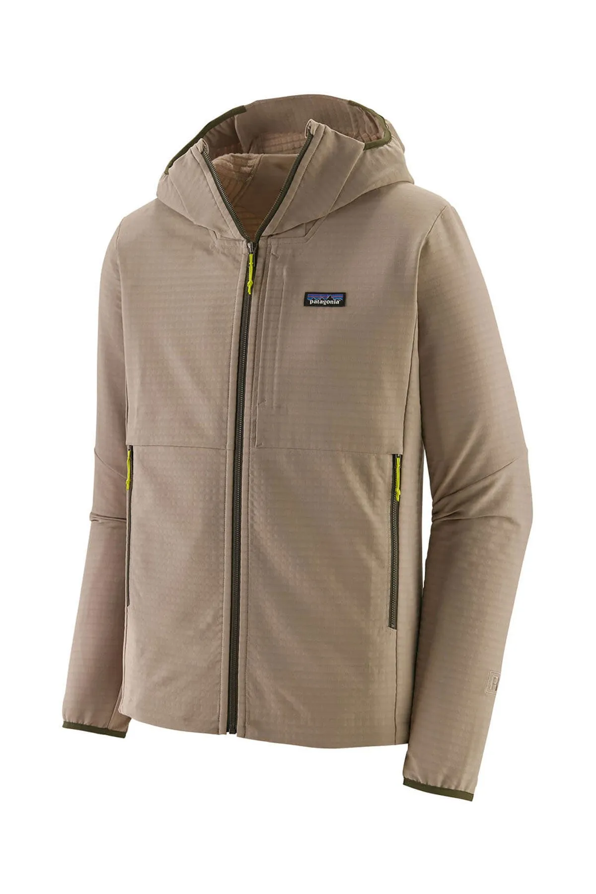 Patagonia Mens R1 TechFace Custom Hoodies, Seabird Grey