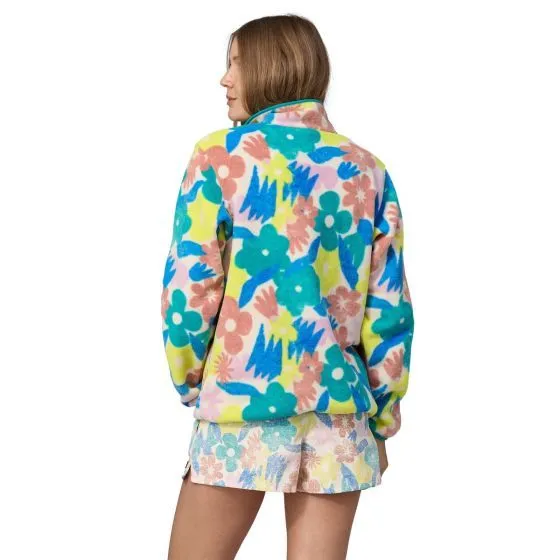 Patagonia Womens LW Synch Snap-T Pullover - Channeling Spring: Natural