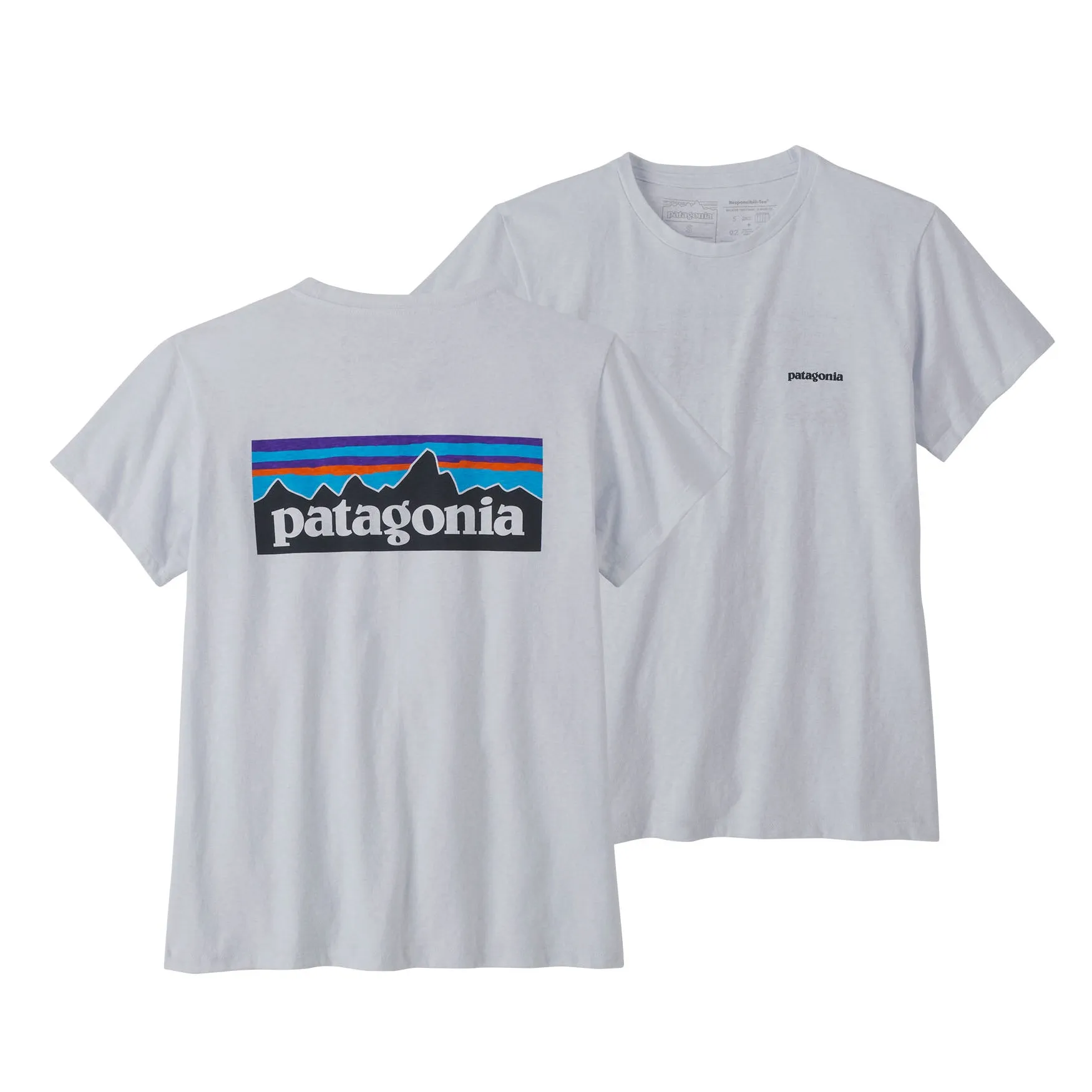 Patagonia Women's P-6 Logo Responsibili-Tee White