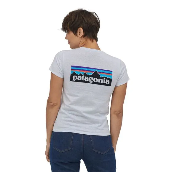 Patagonia Women's P-6 Logo Responsibili-Tee White