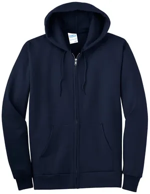 PC90ZHT Port & Company® Tall Essential Fleece Full-Zip Hooded Sweatshirt.