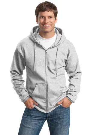 PC90ZHT Port & Company® Tall Essential Fleece Full-Zip Hooded Sweatshirt.