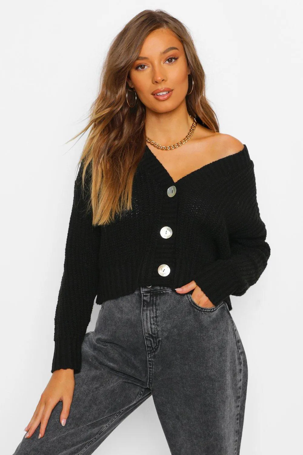 Pearl Button Soft Knit Cardigan