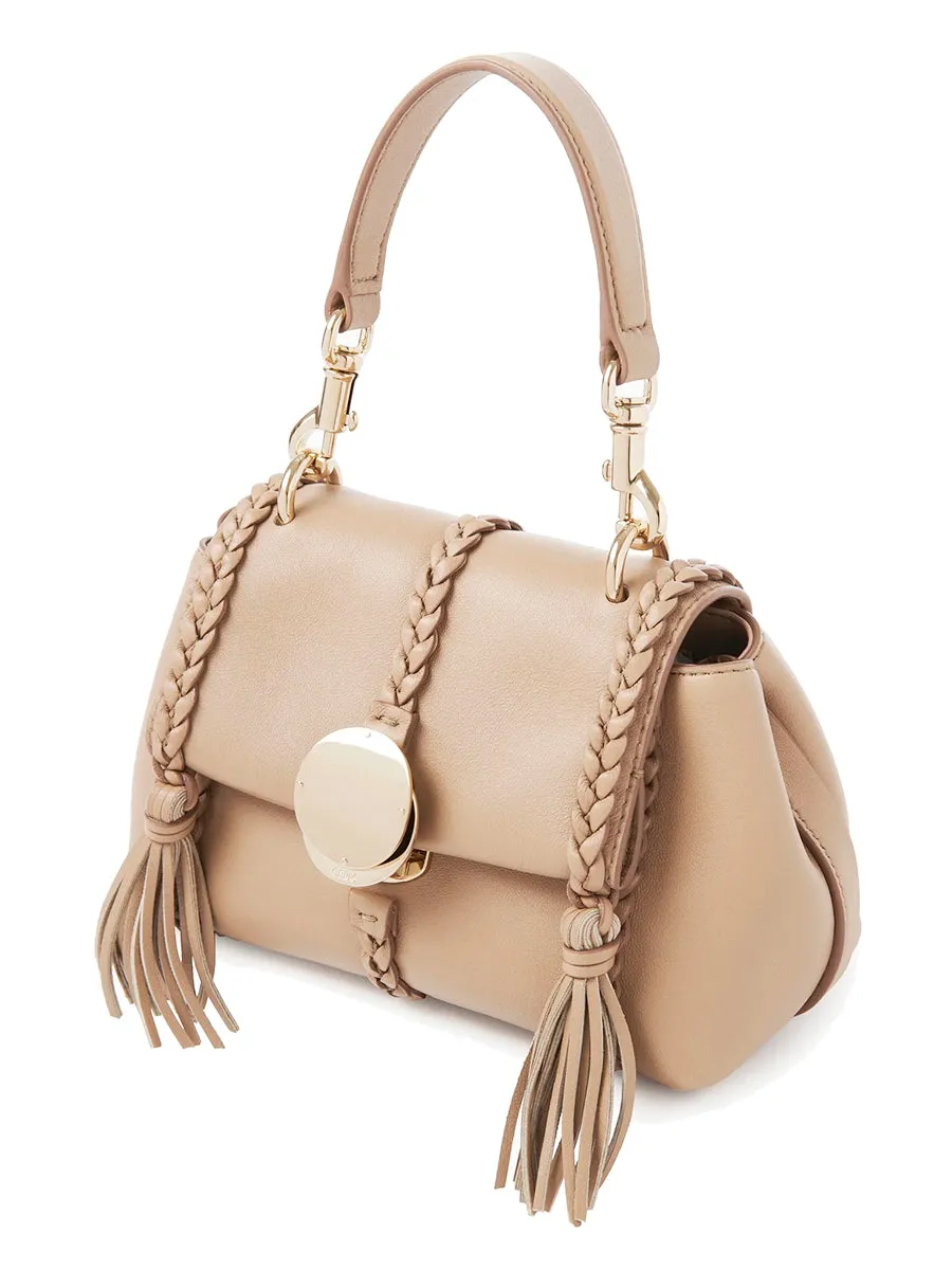 Penelope Mini Soft Shoulder Bag in Argil Brown