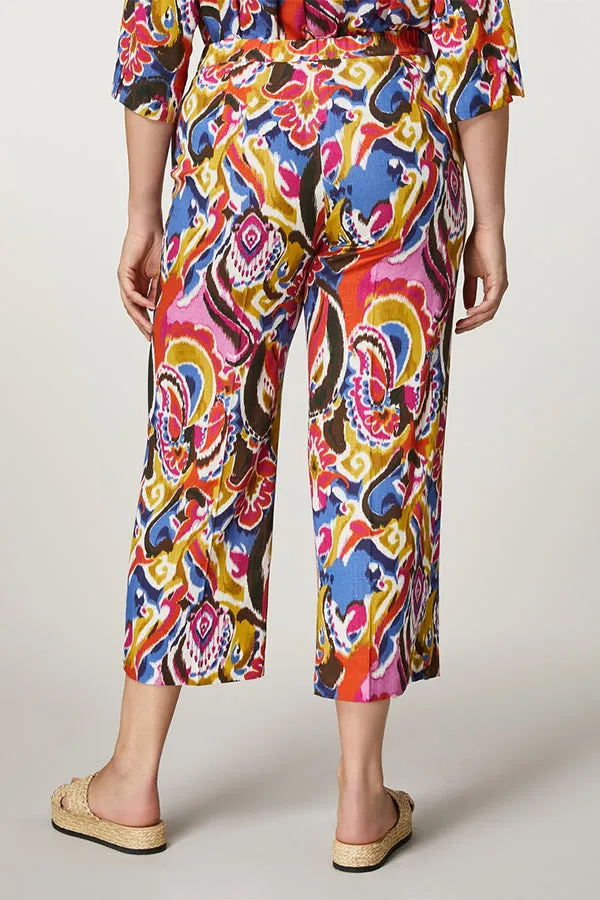 Persona (by Marina Rinaldi) CONDOR IKAT VISCOSE LINEN TROUSERS