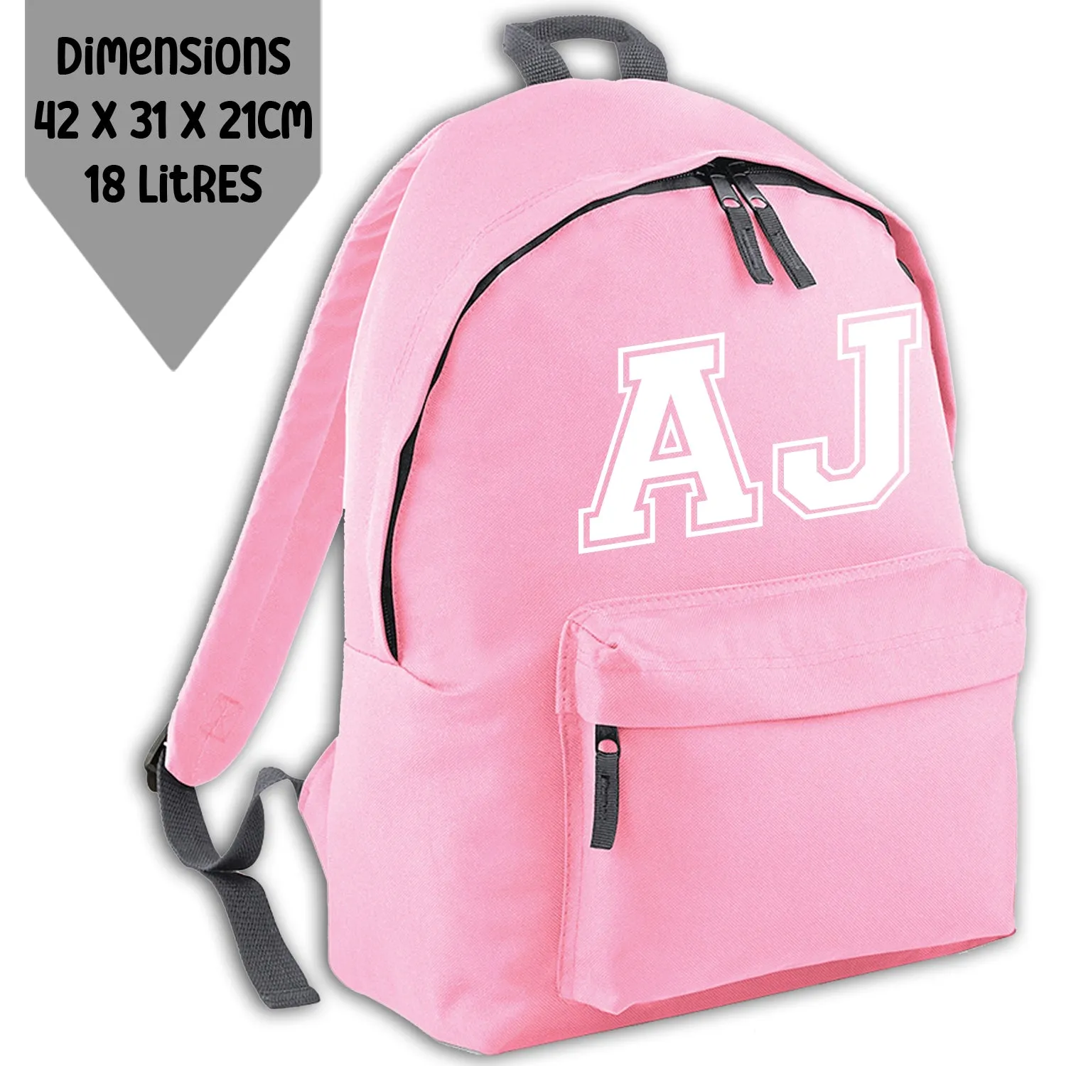 Personalised Backpack Kids School Bag Set Pink With Initials Lunch Bag Water Bottle Gym Bag Pencil Case Back To School