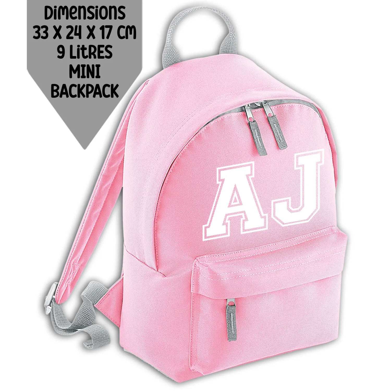 Personalised Backpack Kids School Bag Set Pink With Initials Lunch Bag Water Bottle Gym Bag Pencil Case Back To School