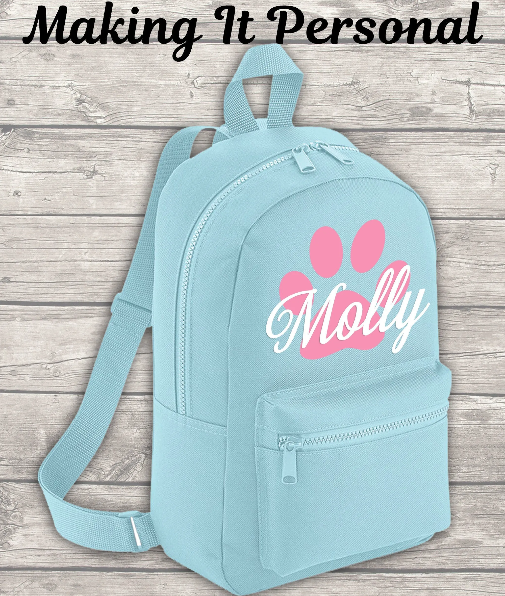 Personalised Mini Dog Backpack Puppy Backpack Doggy Day Care Bag Backpack Kids Backpack Child Backpack Toddler Puppy Dog