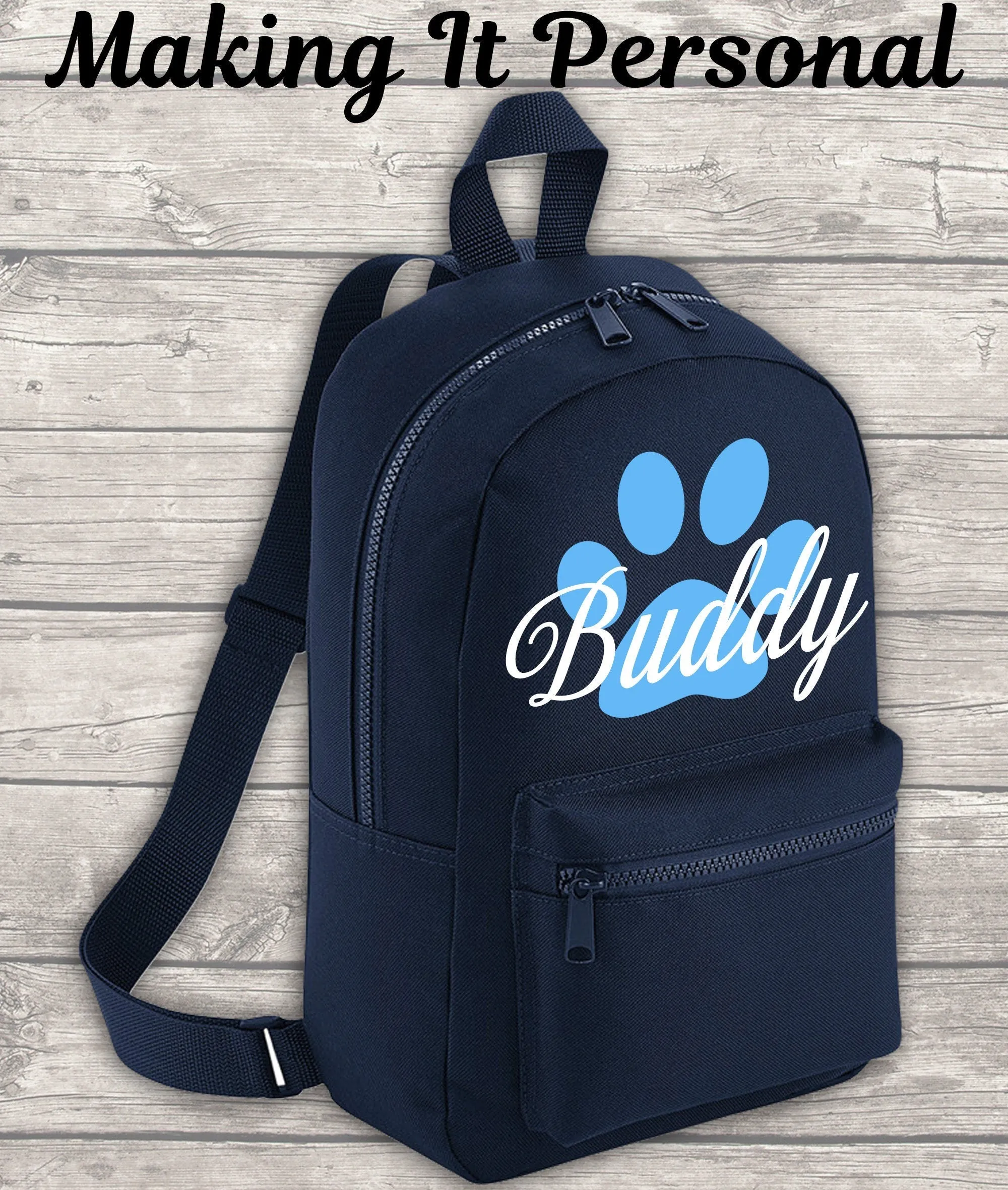 Personalised Mini Dog Backpack Puppy Backpack Doggy Day Care Bag Backpack Kids Backpack Child Backpack Toddler Puppy Dog